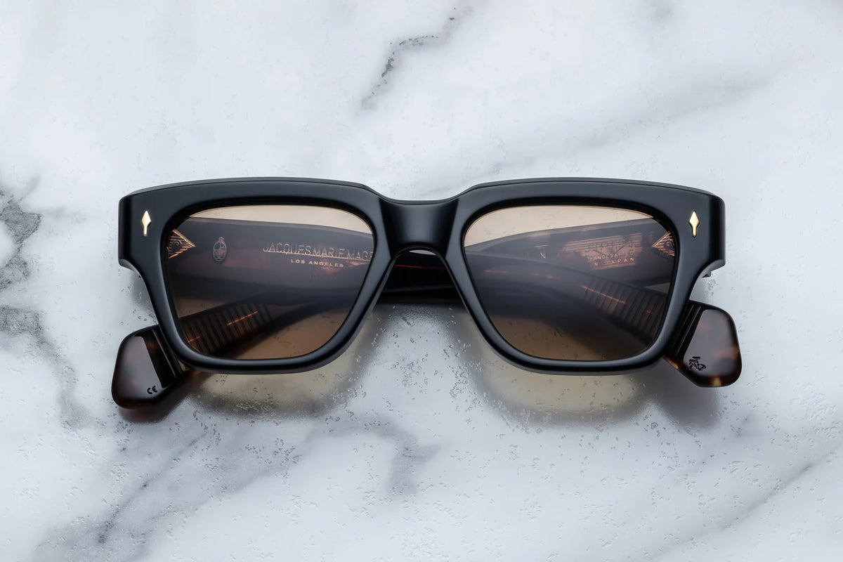 Jacques Marie Mage Fellini Noir 15 Black Yellow Sunglasses Japan