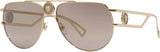 Versace Sunglasses - VE2225 Mirror Gold Aviator | ABCGlasses.com