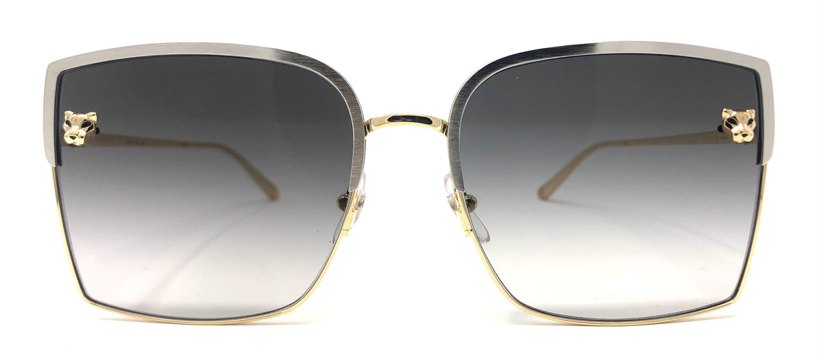 Cartier Panth re de Cartier CT0199S Sunglasses Silver Gold