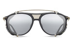 Matte Black w/ Silver Mirror M2031 Matsuda Sunglasses ABC Glasses