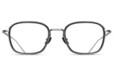 Brushed Silver / Grey Crystal M3075 Matsuda Eyewear ABC Glasses