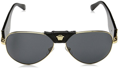 versace | logo aviator sunglasses | black | runway collection | luxury luxury-men-versace-used-  main image 2