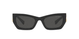 Miu Miu MU 09WS 1AB5S0 sunglasses, black frame with dark grey lenses, front view
