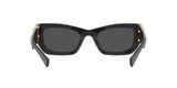 Miu Miu MU 09WS 1AB5S0 sunglasses, black frame with dark grey lenses, rear view