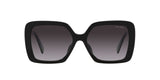 Miu Miu MU 10YS 1AB5D1 sunglasses, black frame with grey gradient lenses, front view