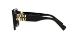 Miu Miu MU 10YS 1AB5D1 sunglasses, black frame with grey gradient lenses, side view