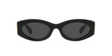 Miu Miu MU 11WS 1AB5S0 sunglasses, black frame with dark grey lenses, front view