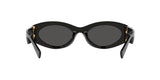 Miu Miu MU 11WS 1AB5S0 sunglasses, black frame with dark grey lenses, rear view