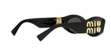 Miu Miu MU 11WS 1AB5S0 sunglasses, black frame with dark grey lenses, angled rear view
