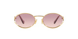 Miu Miu MU 52YS 5AK06S sunglasses, gold frame with brown gradient violet lenses, front view