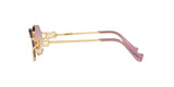 Miu Miu MU 52YS 5AK06S sunglasses, gold frame with brown gradient violet lenses, side view