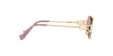 Miu Miu MU 52YS 5AK06S sunglasses, gold frame with brown gradient violet lenses, side view