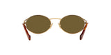 Miu Miu MU 52YS 7OE01T sunglasses, brass gold frame with dark brown lenses, rear view