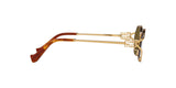 Miu Miu MU 52YS 7OE01T sunglasses, brass gold frame with dark brown lenses, side view