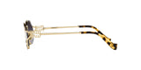 Miu Miu MU 52YS ZVN5D1 sunglasses, pale gold frame with grey gradient lenses, side view