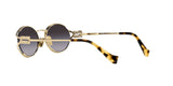 Miu Miu MU 52YS ZVN5D1 sunglasses, pale gold frame with grey gradient lenses, angled rear view