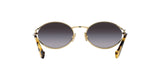 Miu Miu MU 52YS ZVN5D1 sunglasses, pale gold frame with grey gradient lenses, rear view