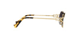 Miu Miu MU 52YS ZVN5D1 sunglasses, pale gold frame with grey gradient lenses, side view