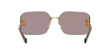 Miu Miu MU 54YS 5AK06I sunglasses, gold frame with light purple brown lenses, rear view