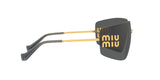 Miu Miu MU 54YS 5AK5S0 sunglasses, gold frame with dark grey lenses, side view