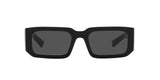 Prada PR 06YS 09Q5S0 sunglasses, black/white frame with dark grey lenses, front view