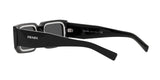 Prada PR 06YS 09Q5S0 sunglasses, black/white frame with dark grey lenses, angled rear view