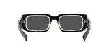 Prada PR 06YS 09Q5S0 sunglasses, black/white frame with dark grey lenses, rear view