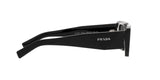 Prada PR 06YS 09Q5S0 sunglasses, black/white frame with dark grey lenses, side view