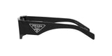 Prada PR 09ZS 1AB5S0 sunglasses, black frame with dark grey lenses, side view