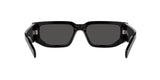 Prada PR 09ZS 1AB5S0 sunglasses, black frame with dark grey lenses, rear view