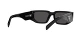Prada PR 09ZS 1AB5S0 sunglasses, black frame with dark grey lenses, rear angled view