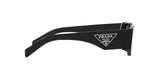 Prada PR 09ZS 1AB5S0 sunglasses, black frame with dark grey lenses, side view