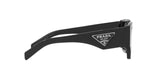 Prada PR 10ZS 1AB5S0 sunglasses, black frame with dark grey lenses, side view