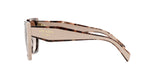 Prada PR 15WS 01R0A6 sunglasses, tortoise caramel/powder frame with brown gradient lenses, side view