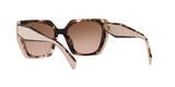Prada PR 15WS 01R0A6 sunglasses, tortoise caramel/powder frame with brown gradient lenses, rear angled view