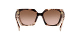 Prada PR 15WS 01R0A6 sunglasses, tortoise caramel/powder frame with brown gradient lenses, rear view