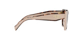 Prada PR 15WS 01R0A6 sunglasses, tortoise caramel/powder frame with brown gradient lenses, side view