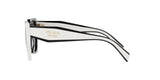 Prada PR 15WS 09Q5S0 sunglasses, black/talc frame with dark grey lenses, side view