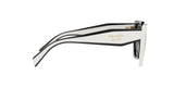 Prada PR 15WS 09Q5S0 sunglasses, black/talc frame with dark grey lenses, side view