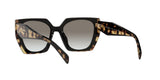 Prada PR 15WS 3890A7 sunglasses, black/medium tortoise frame with grey gradient lenses, rear angled view