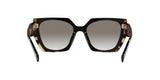 Prada PR 15WS 3890A7 sunglasses, black/medium tortoise frame with grey gradient lenses, rear view