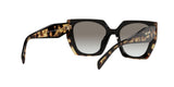 Prada PR 15WS 3890A7 sunglasses, black/medium tortoise frame with grey gradient lenses, rear angled view