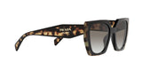 Prada PR 15WS 3890A7 sunglasses, black/medium tortoise frame with grey gradient lenses, angled side view