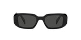 Prada PR 17WSF 1AB5S0 sunglasses, black frame with dark grey lenses, front view