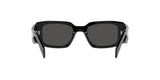 Prada PR 17WSF 1AB5S0 sunglasses, black frame with dark grey lenses, rear view