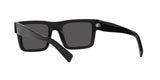 Prada PR 19WS 1AB5S0 sunglasses, black frame with dark grey lenses, rear angled view