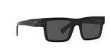 Prada PR 19WS 1AB5S0 sunglasses, black frame with dark grey lenses, angled front view