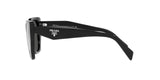 Prada PR 19ZS 1AB5S0 sunglasses, black frame with dark grey lenses, side view