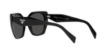Prada PR 19ZS 1AB5S0 sunglasses, black frame with dark grey lenses, angled rear view