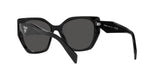 Prada PR 19ZS 1AB5S0 sunglasses, black frame with dark grey lenses, rear angled view